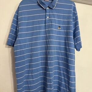 Brooks Brothers Blue and White Striped Polo Shirt